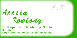 attila komlody business card